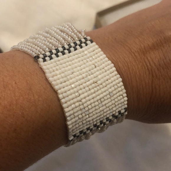 Miriam Salat Vtg. glass bead bracelet - Picture 7 of 8